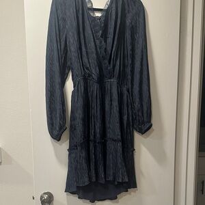 Current Air Dark Blue Long Sleeve Dress